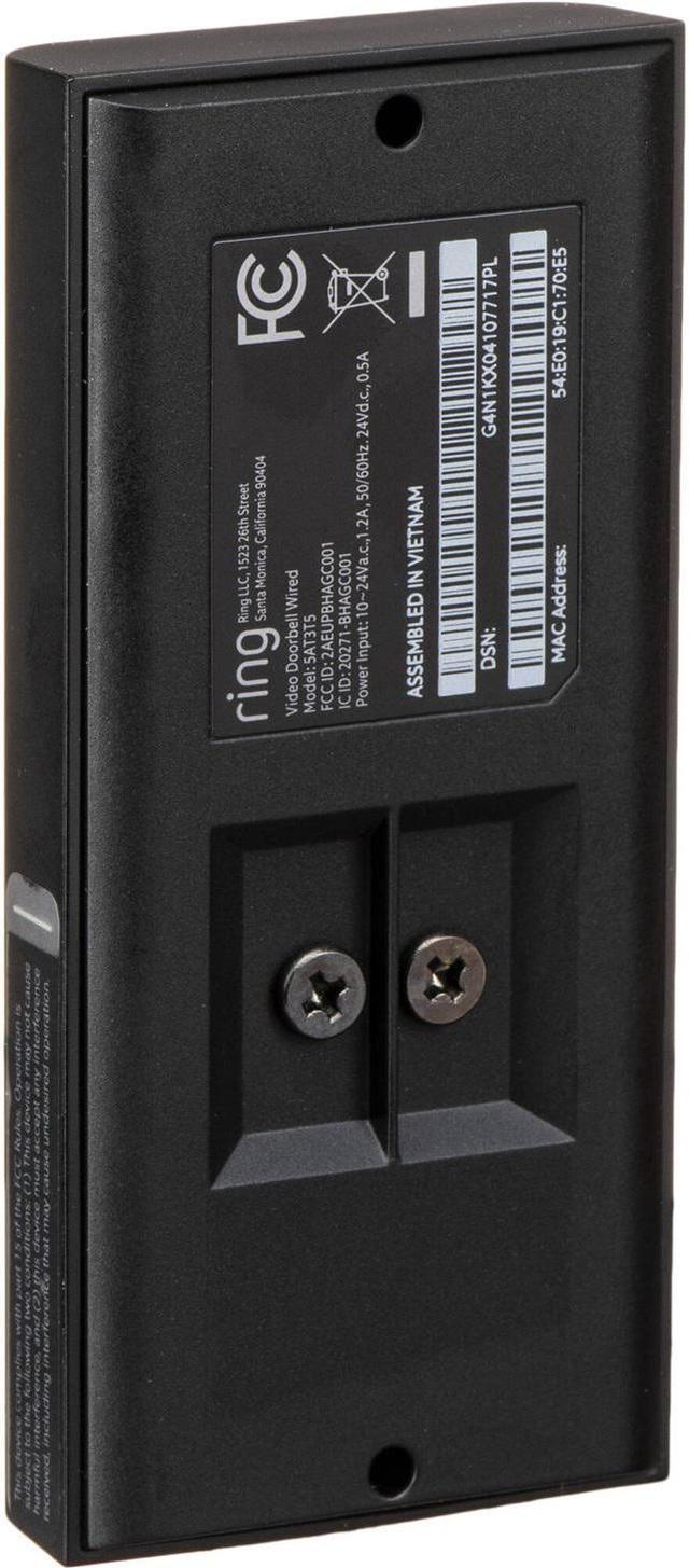Alt view image 13 of 20 - Ring Wi-Fi Video Doorbell Wired - Black