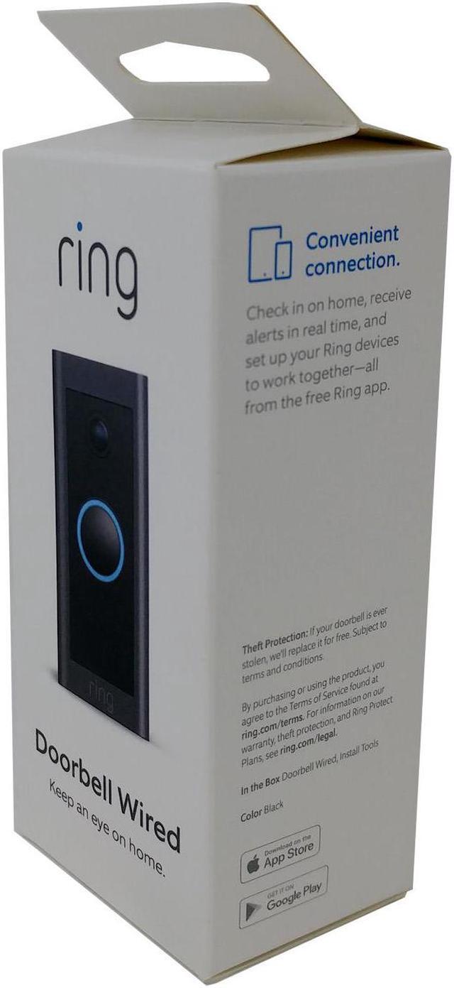 Alt view image 17 of 20 - Ring Wi-Fi Video Doorbell Wired - Black