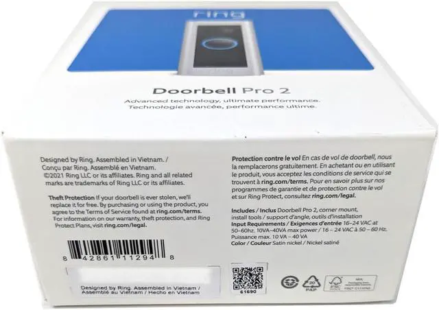 Alt view image 14 of 16 - Ring Doorbell Pro2 | Satin Nickel