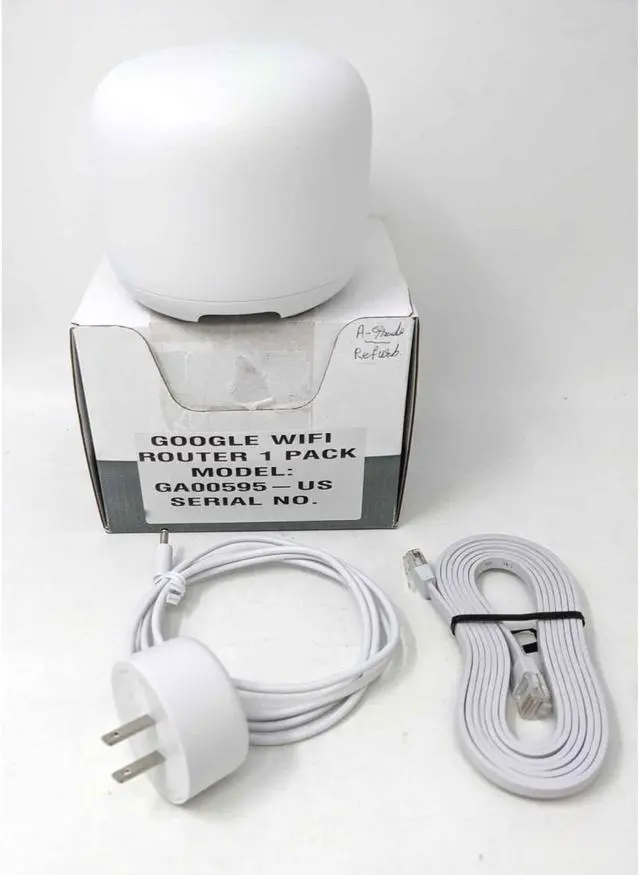 Main image of Grade A Google Nest Wi-Fi AC2200 GA00595-US Dual-Band Mesh Wi-Fi System Network Up to 2200 sq. ft 1-pack - Snow - Generic Box