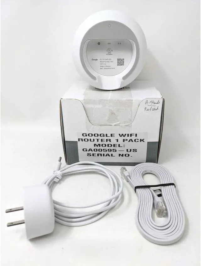 Alt view image 3 of 4 - Grade A Google Nest Wi-Fi AC2200 GA00595-US Dual-Band Mesh Wi-Fi System Network Up to 2200 sq. ft 1-pack - Snow - Generic Box
