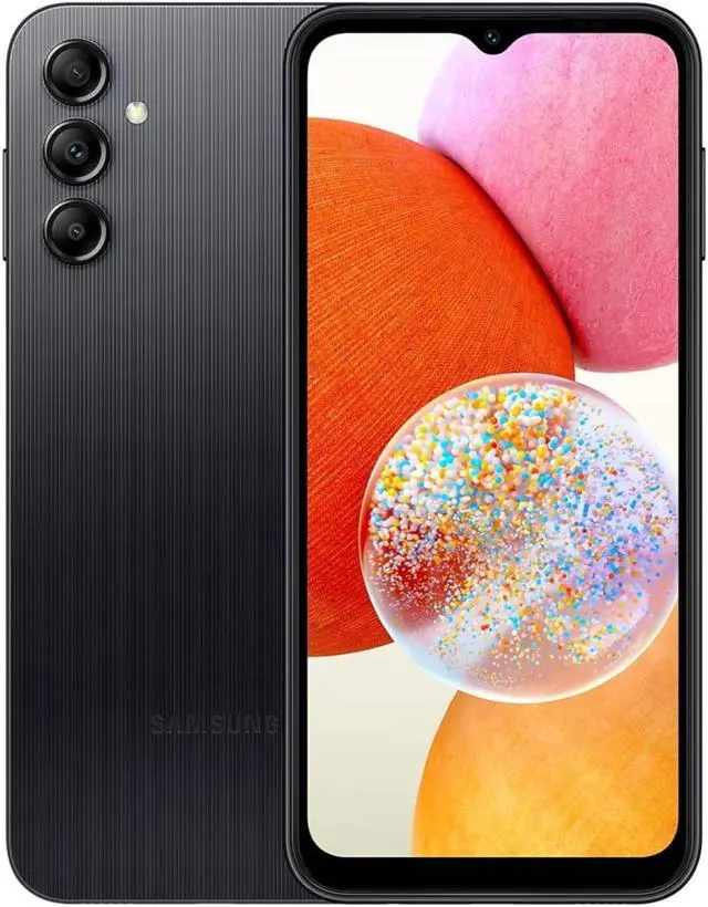 Alt view image 6 of 7 - Samsung Galaxy A14 128GB A145M/DS Factory Unlocked 4G LTE 6.6 in PLS LCD Display 4GB RAM Triple Camera Smartphone - Black - International Version