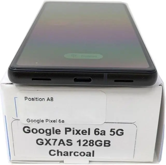 Alt view image 5 of 7 - Grade C Google Pixel 6a 5G 128GB GX7AS Factory Unlocked 6.1 in OLED Display 6GB RAM Smartphone - Charcoal - Generic Box