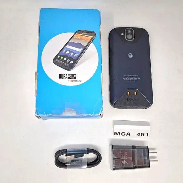 Alt view image 2 of 4 - Kyocera DuraForce Pro E6820 32GB AT&T 5 inch 3GB RAM Smartphone - Navy Blue - Open Box