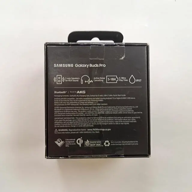 Alt view image 2 of 4 - Samsung Galaxy Buds Pro SM-R190 Bluetooth Truly Wireless in Ear Earbuds - Black - Open Box