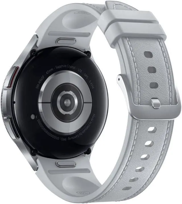 Alt view image 2 of 7 - Samsung Galaxy Watch 6 Classic 47mm SM-R960 Bluetooth Smartwatch - Silver -International Version (Latin Version)