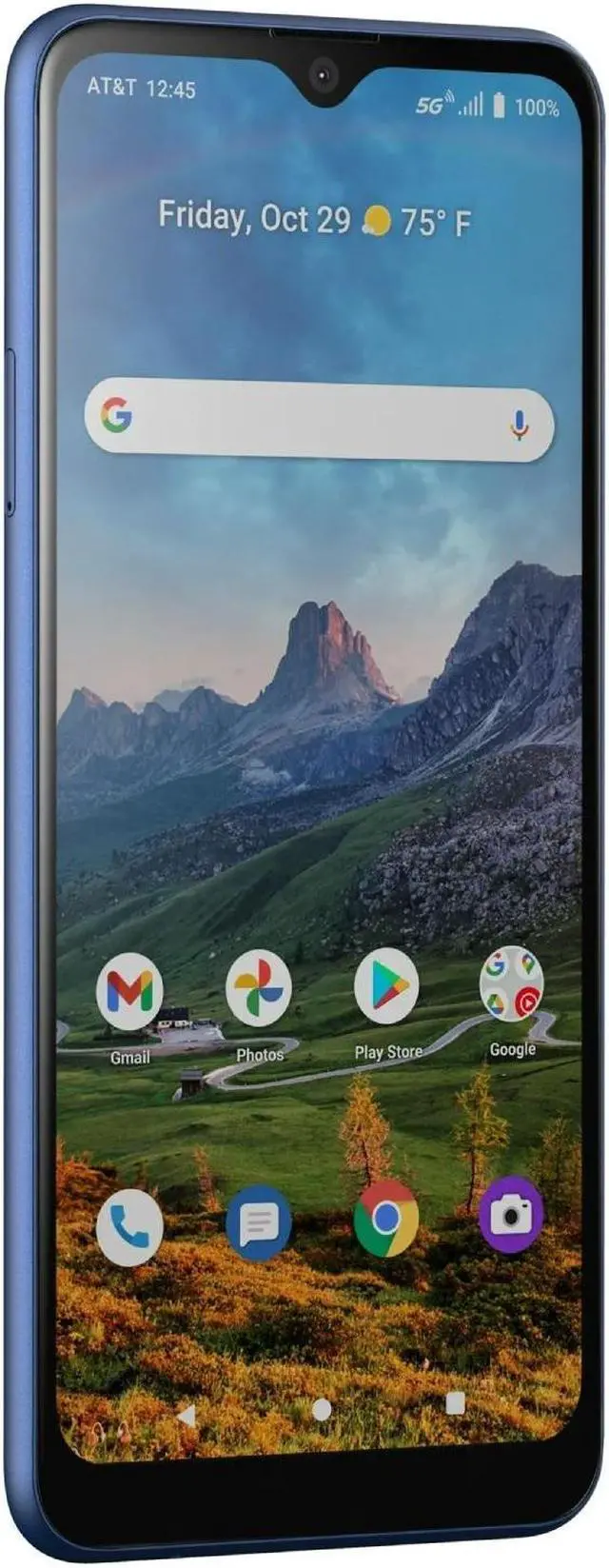 Alt view image 6 of 7 - AT&T Radiant Max 5G 64GB EA211001 4GB RAM 6.8 in LTE Prepaid Phone - Electric Blue