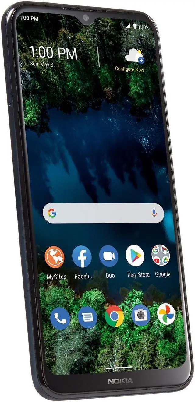 Alt view image 5 of 7 - Nokia Tracfone G100 32GB Prepaid 6.52 in 3GB RAM Smartphone - Blue