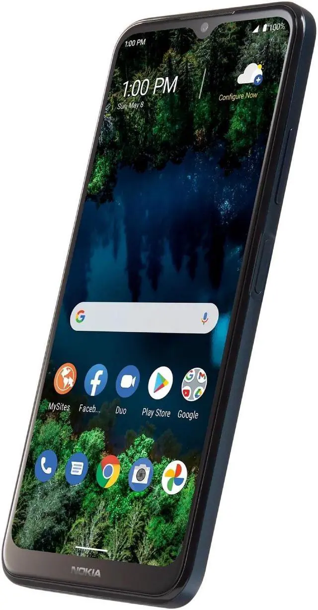 Alt view image 6 of 7 - Nokia Tracfone G100 32GB Prepaid 6.52 in 3GB RAM Smartphone - Blue