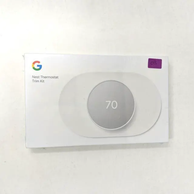 Alt view image 2 of 7 - Google Nest GA01837-US Thermostat Trim Kit Wall Plate Cover - Snow - Open Box