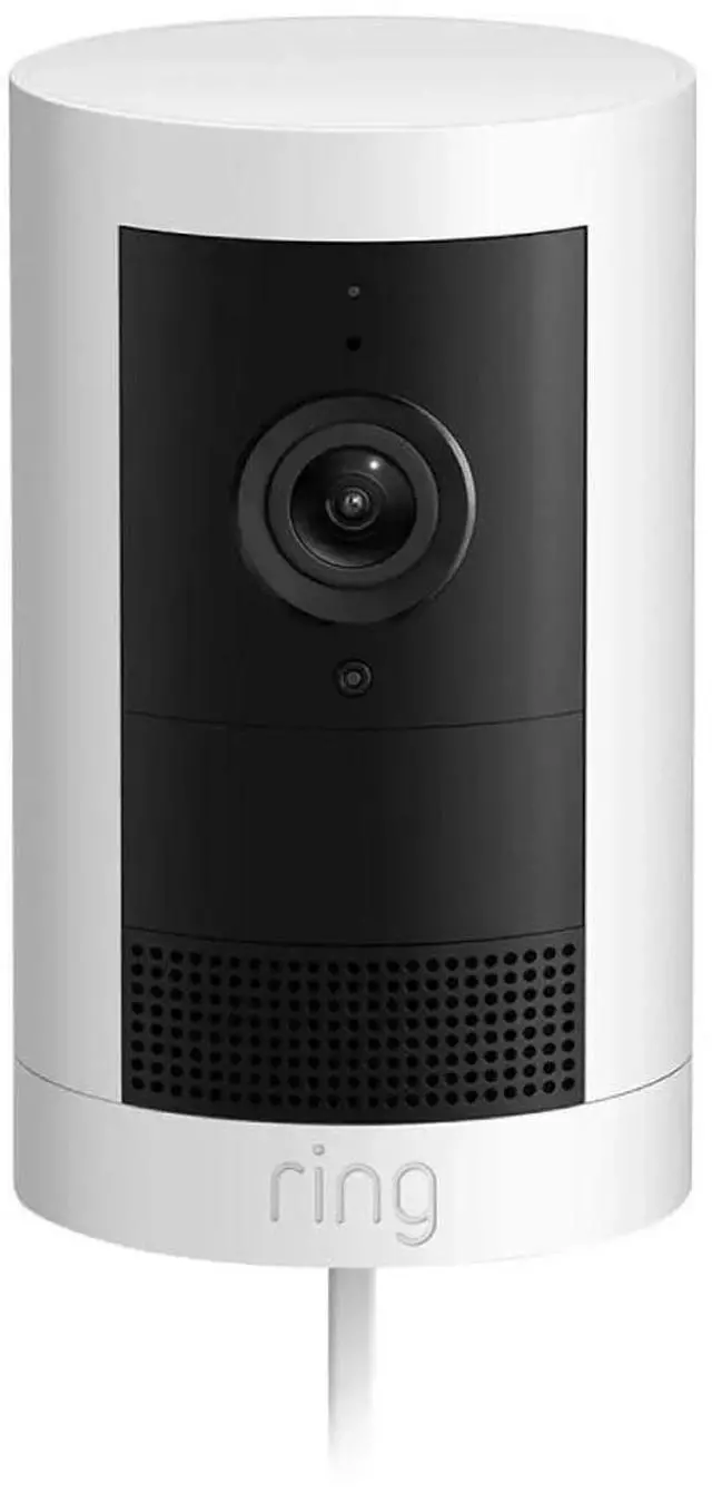 Alt view image 2 of 7 - Ring Outdoor Cam Plus, Plug-In Battery  2K Video with Ring Vision, white