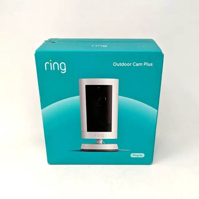 Alt view image 3 of 7 - Ring Outdoor Cam Plus, Plug-In Battery  2K Video with Ring Vision, white
