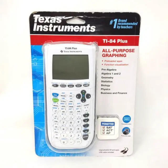 Alt view image 2 of 5 - Texas instruments TI-84 Plus Graphing Calculator- White - New
