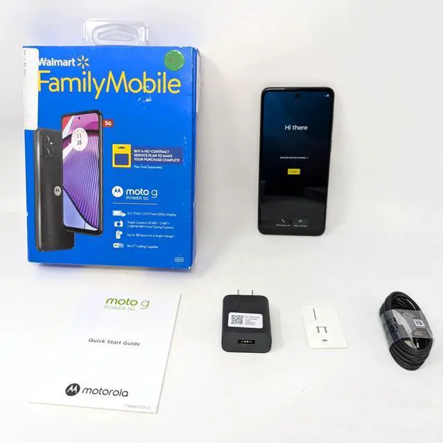 Main image of Motorola Moto G power 5G 2023 128GB Walmart Family Mobile 6.5 in 4GB RAM Smartphone - Black - Mint