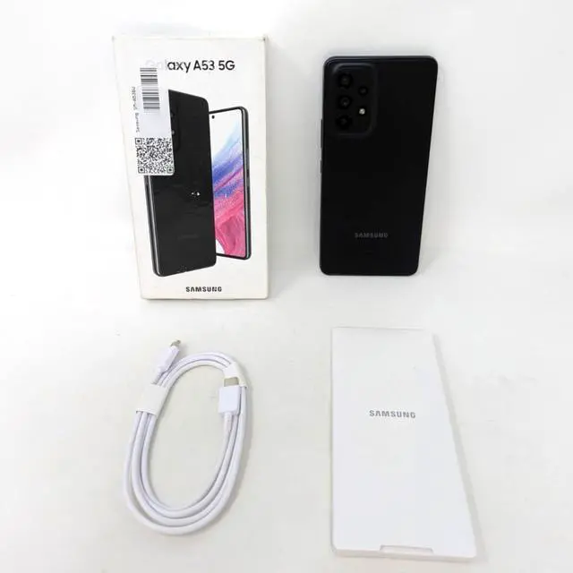 Alt view image 2 of 7 - Samsung Galaxy A53 5G SM-A536U 128GB US Cellular 6.5 inch 6GB RAM Smartphone - Black - Mint