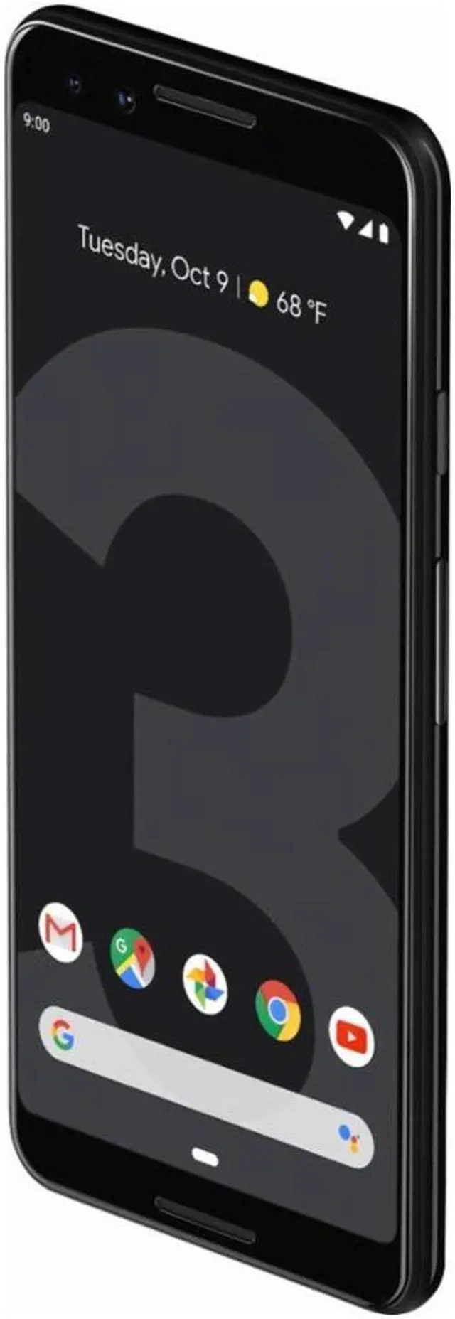 Alt view image 3 of 6 - Google Pixel 3 XL 128GB Unlocked 4G LTE 6.3" P-OLED Display 4GB RAM 12.2MP Rear & Dual 8MP+8MP Front Camera Phone - Just Black