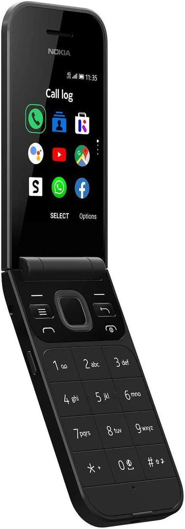 Alt view image 6 of 7 - Nokia 2720 Flip 4GB GSM Factory Unlocked 2.8 in Display 4G LTE KaiOS, Dual-core processor Flip Phone - Black - International Version