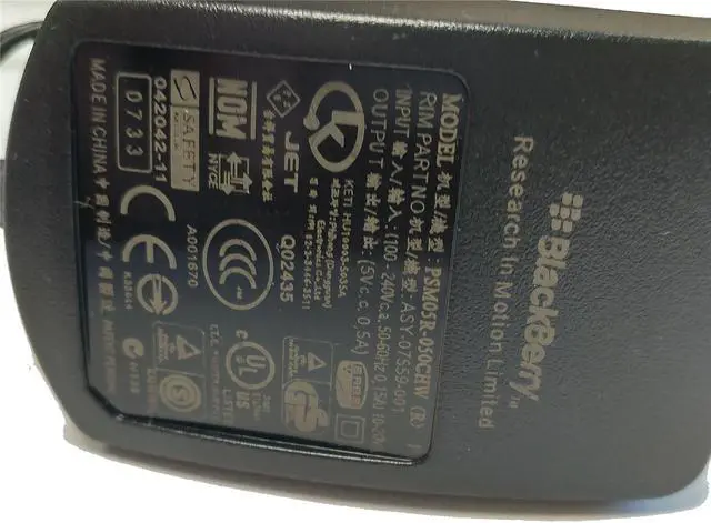 Alt view image 7 of 7 - Blackberry Micro Charger AC USB Home Charger RIM OEM Original ASY-18080-007