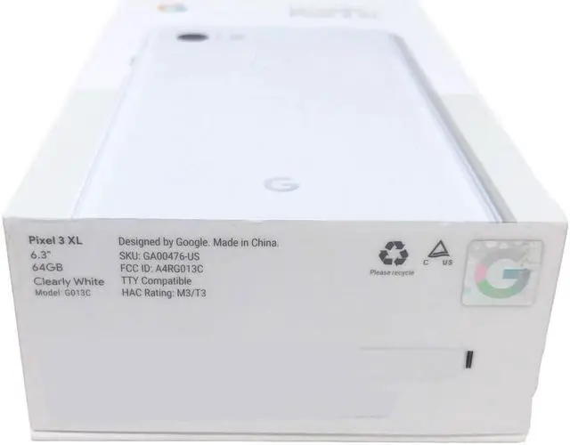 Alt view image 6 of 6 - Google Pixel 3 XL 64GB Unlocked 4G LTE 6.3" P-OLED Display 4GB RAM 12.2MP Rear & Dual 8MP+8MP Front Camera Phone - Clear White