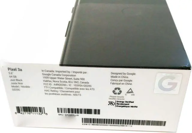 Alt view image 3 of 9 - Google Pixel 3a 64GB G020G GSM + CDMA Unlocked 4G LTE 5.6" OLED Capacitive Touchscreen 4GB RAM 12.2MP Camera Smartphone - Just Black