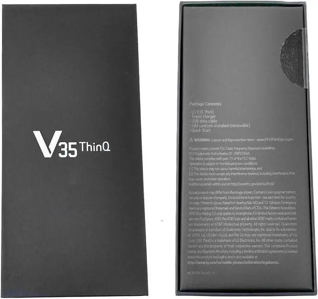Alt view image 3 of 5 - LG V35 ThinQ 64GB GSM Unlocked 4G LTE 6 in P-OLED Capacitive Touchscreen 6GB RAM Dual 16MP + 16MP Camera Phone - Aurora Black