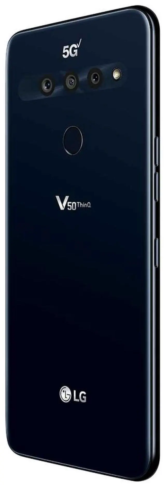 Alt view image 2 of 14 - LG V50 ThinQ 5G 128GB LM-V450PM GSM Unlocked 6.4 in P-OLED Display 4G LTE 6GB RAM Triple 12 MP + 12 MP + 16 MP Camera Smartphone - Aurora Black