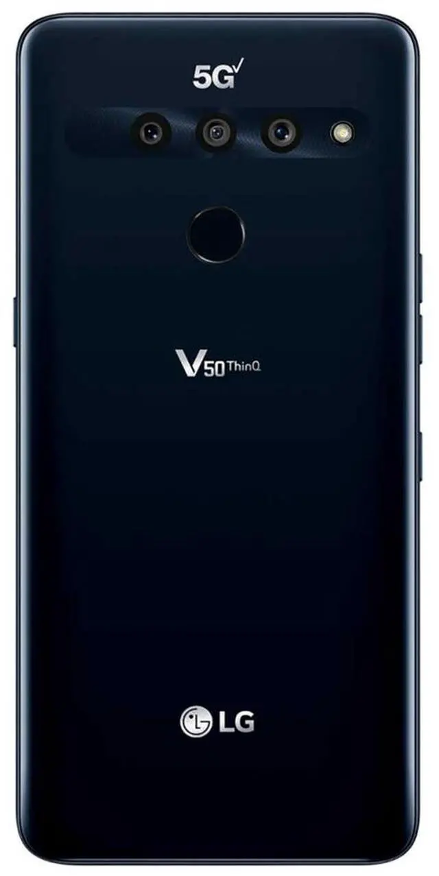 Alt view image 4 of 14 - LG V50 ThinQ 5G 128GB LM-V450PM GSM Unlocked 6.4 in P-OLED Display 4G LTE 6GB RAM Triple 12 MP + 12 MP + 16 MP Camera Smartphone - Aurora Black