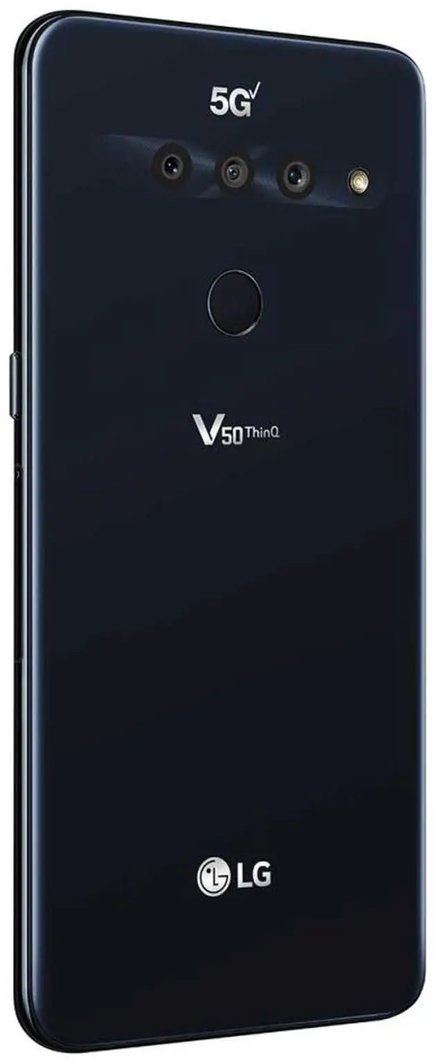 Alt view image 3 of 14 - LG V50 ThinQ 5G 128GB LM-V450PM GSM Unlocked 6.4 in P-OLED Display 4G LTE 6GB RAM Triple 12 MP + 12 MP + 16 MP Camera Smartphone - Aurora Black