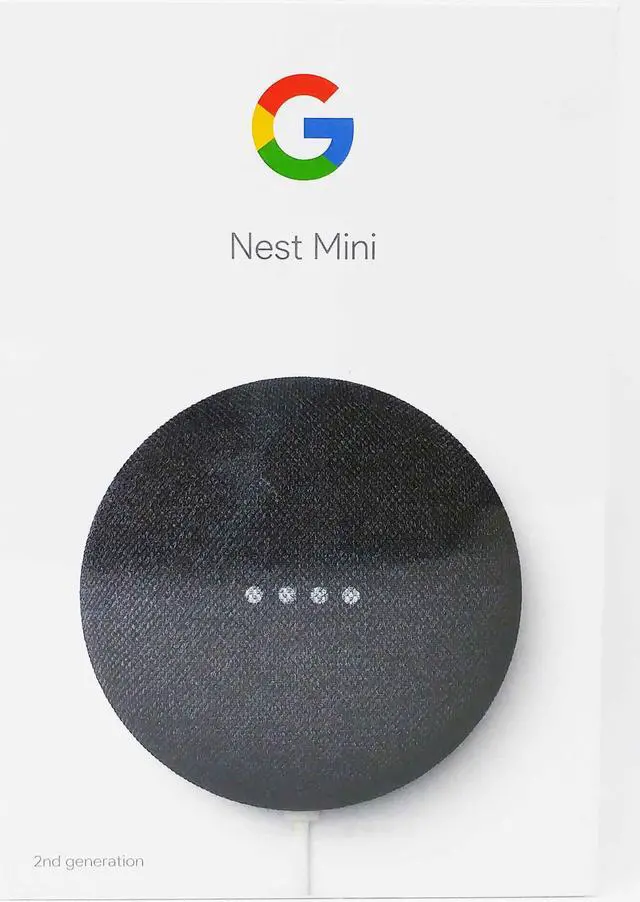 Alt view image 14 of 19 - Google Nest Mini 2nd Generation Smart Speaker, Charcoal GA00781-US