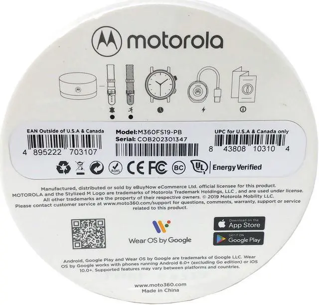 Alt view image 9 of 9 - Motorola Moto 360 3rd Gen Smartwatch - Phantom Black Stainless Steel Case With 20mm Band, All-day Battery, WearOs, & DLC coating for increased scratch-protection