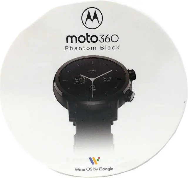 Alt view image 8 of 9 - Motorola Moto 360 3rd Gen Smartwatch - Phantom Black Stainless Steel Case With 20mm Band, All-day Battery, WearOs, & DLC coating for increased scratch-protection