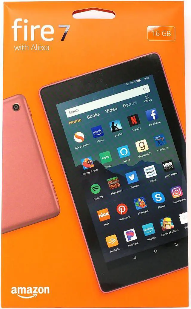 Alt view image 19 of 20 - Amazon Fire 7 2019 7" Tablet 16GB Plum B07HZQBBKL
