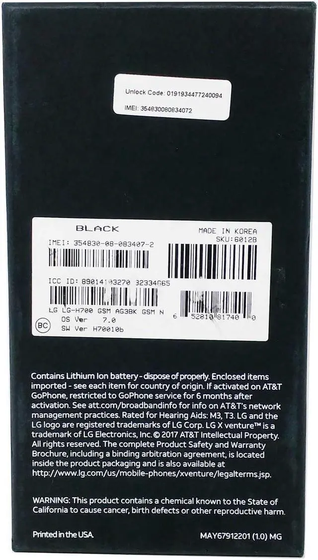Alt view image 7 of 7 - LG X Venture H700 4G LTE Unlocked GSM Phone w/ 16 MP Camera 5.2" Black 2GB RAM