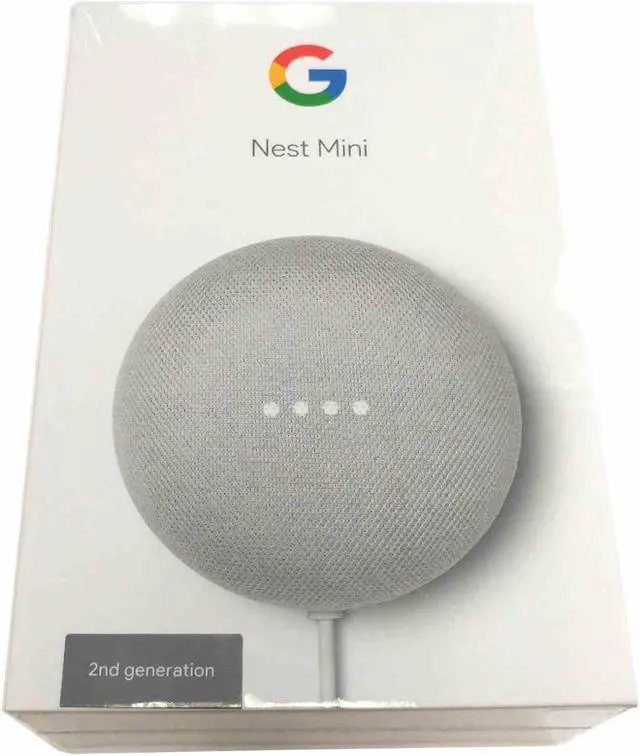 Alt view image 18 of 20 - Google Nest Mini 2nd Generation Smart Speaker, Chalk GA00638-US