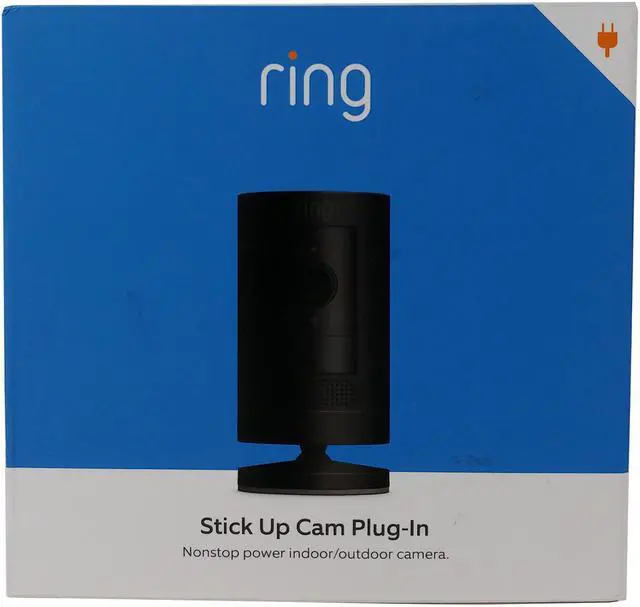 Alt view image 9 of 20 - Ring STICKCAM32BK Stick Up Cam Plug-In Security Camera - Black