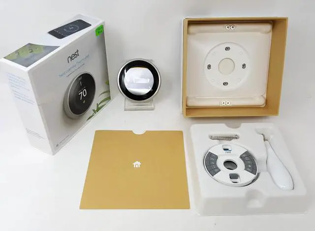 Alt view image 3 of 4 - OB Nest (T3007ES) Learning Thermostat, Easy Temperature Control for Every Room in Your House, Stainless Steel (Third Generation), Works with Alexa