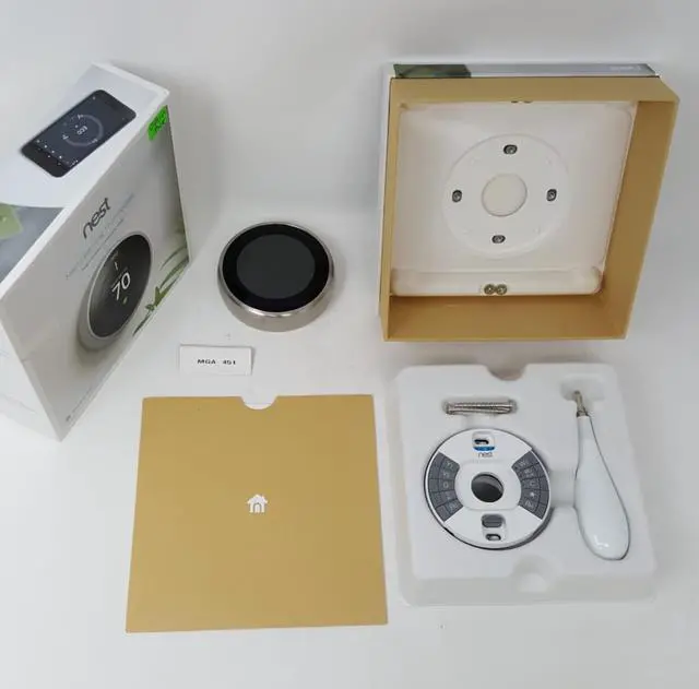 Alt view image 2 of 4 - OB Nest (T3007ES) Learning Thermostat, Easy Temperature Control for Every Room in Your House, Stainless Steel (Third Generation), Works with Alexa