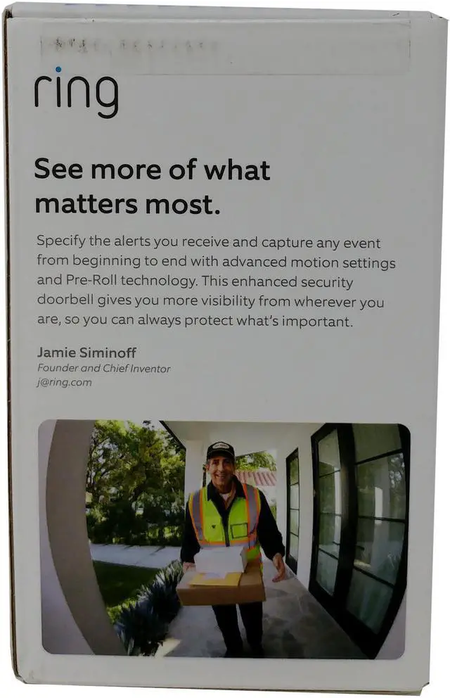 Alt view image 4 of 9 - Ring Video Doorbell 3 Plus - Satin Nickel  8VR1S9-0EN0