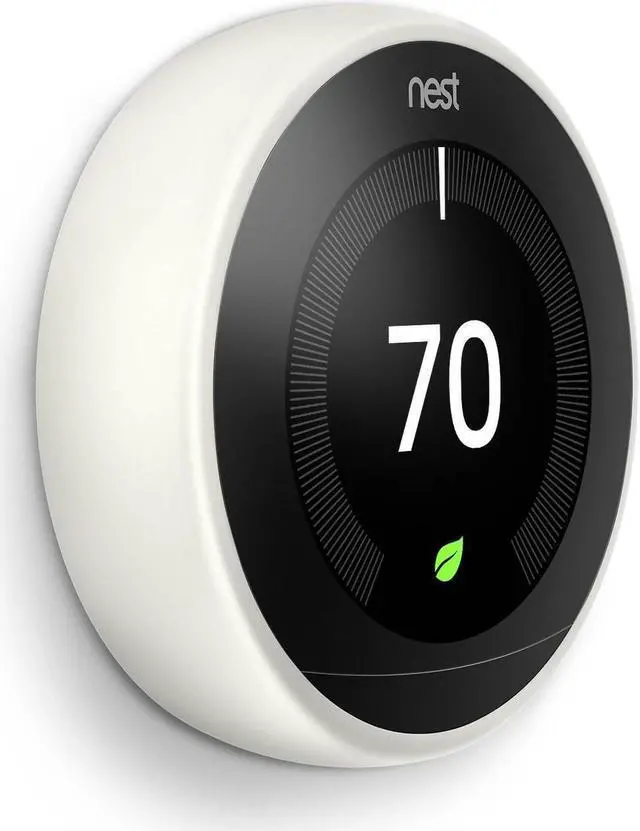 Alt view image 7 of 7 - Nest T3017US Learning Thermostat, Easy Temperature Control for Every Room in Your House, White (Third Generation), Works with Alexa Small - White