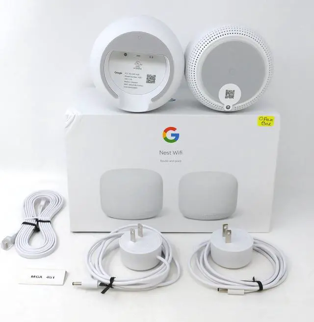 Alt view image 11 of 20 - Google GA00822US Nest Dual-Band Wi-Fi System - Snow