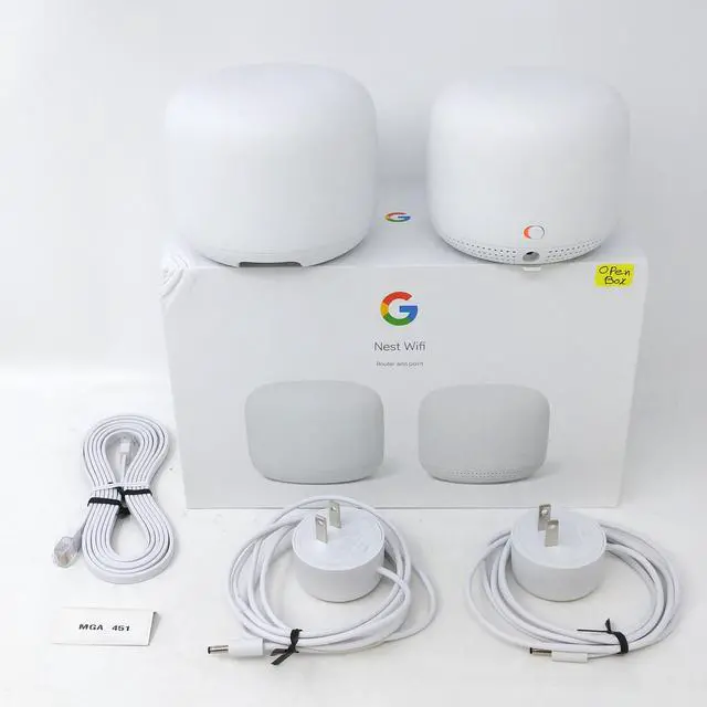 Alt view image 10 of 20 - Google GA00822US Nest Dual-Band Wi-Fi System - Snow