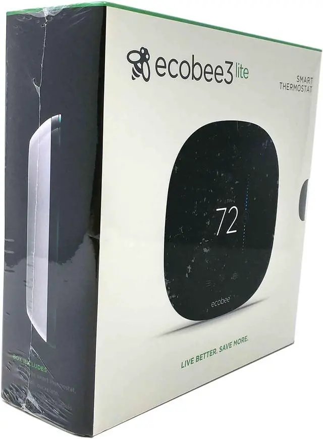 Alt view image 5 of 7 - Ecobee3 lite Smart Thermostat 2.0 , Compatible with Alexa, 2nd Gen EB-STATE3LT-02, No Hub Required - Black