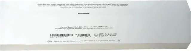 Alt view image 11 of 14 - Apple Watch Series 3 GPS w/ 38MM Silver Aluminum Case & White Sport Band