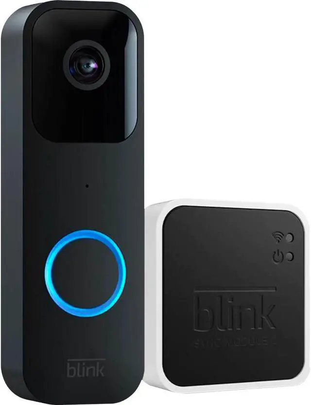 Main image of Blink Video Doorbell + Sync Module 2 | Two-way audio, HD video, motion and chime app alerts and Alexa enabled wired or wire-free - Black