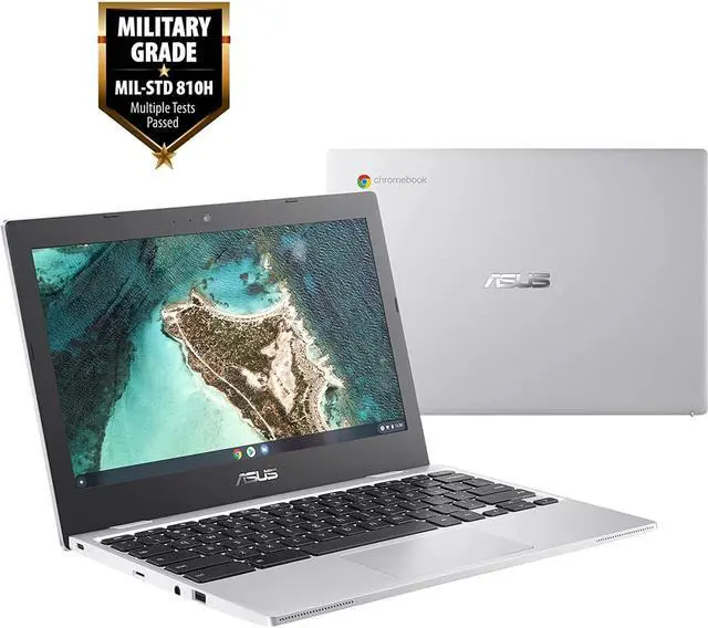 Alt view image 7 of 14 - ASUS Chromebook CX1, 11.6" HD NanoEdge Display, Intel Celeron N3350 Processor, 32GB eMMC,  4GB RAM, Spill-resistant Keyboard, Chrome OS, Transparent Silver, CX1100CNA-AS42