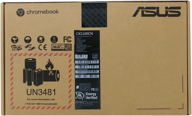 Alt view image 11 of 14 - ASUS Chromebook CX1, 11.6" HD NanoEdge Display, Intel Celeron N3350 Processor, 32GB eMMC,  4GB RAM, Spill-resistant Keyboard, Chrome OS, Transparent Silver, CX1100CNA-AS42