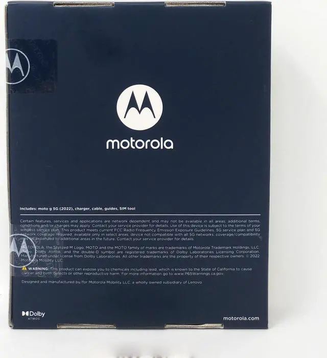 Alt view image 4 of 7 - Motorola Moto G 5G 2022 XT2213-3 64GB Unlocked 6.5 in 4GB RAM Smartphone - Moonlight Gray