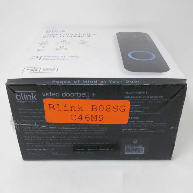 Alt view image 7 of 7 - Blink Video Doorbell + Sync Module 2 | Two-way audio, HD video, motion and chime app alerts and Alexa enabled wired or wire-free - Black
