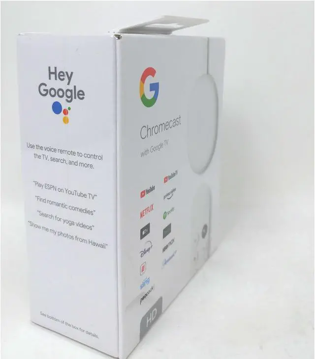 Alt view image 12 of 19 - Google Nest GA03131 Chromecast With Google TV (HD) - Snow