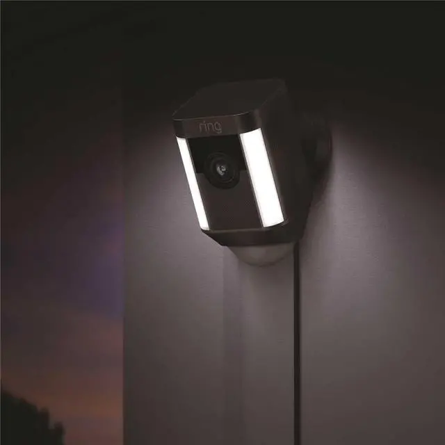 Alt view image 4 of 7 - Ring Outdoor Camera & Spotlight Security Camera Wired -  Black